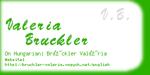 valeria bruckler business card